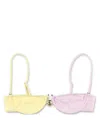 Reina Olga Adjustable Straps Color-block Tie-side Bikini In Multicolor