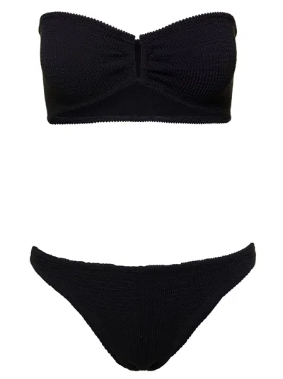 Reina Olga Black Ausilia Bikini Set In Polyamide Woman