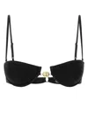 Reina Olga Black Stretch Nylon Hommond Bikini Top