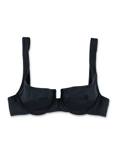 Reina Olga Brigitte Bikini Top Adjustable Straps In Black