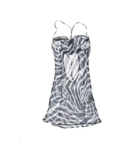 Reina Olga Carioca Mini Dress In Blue