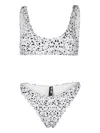 Reina Olga Coolio Dotted Bikini Set In White
