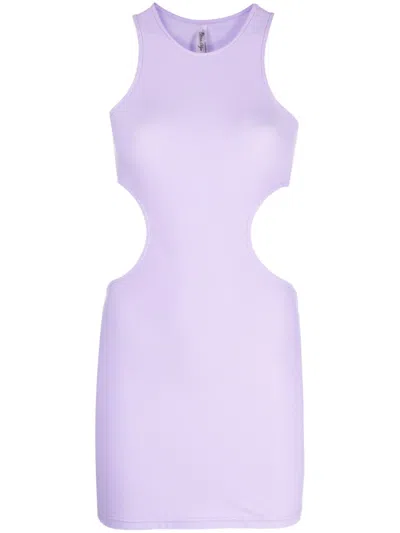 Reina Olga Sleeveless Minidress Featuring Cut-out Detailing In Purple