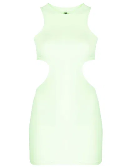 Reina Olga Sleeveless Bodycon Minidress With Cut-out In Green