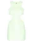 Reina Olga Sleeveless Bodycon Minidress With Cut-out In Green