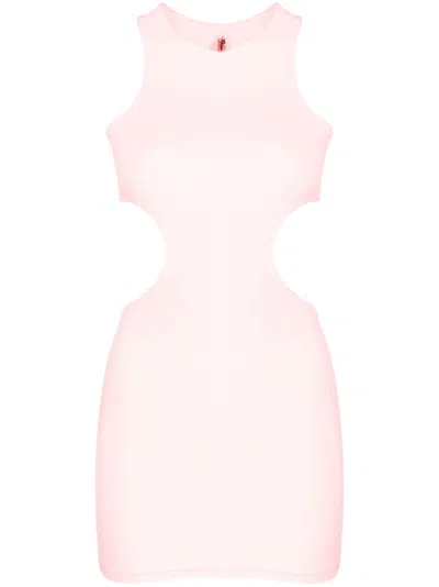 Reina Olga Sleeveless Minidress Featuring Cut-out Detailing In Pink