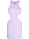 Reina Olga Sleeveless Minidress Featuring Cut-out Detailing In Purple