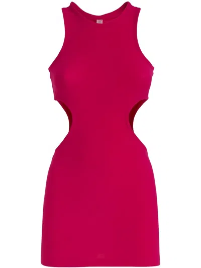 Reina Olga Cut-out Mini Dress In Fucxia