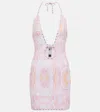 Reina Olga Cutout Printed Minidress In Marble Sparkle