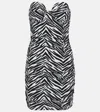 Reina Olga Diana Strapless Minidress In Multicoloured