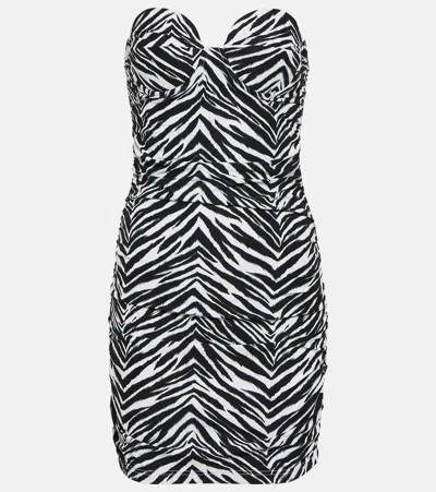 Reina Olga Diana Strapless Minidress In Multicoloured