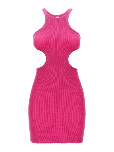 Reina Olga Ele Mini Dress With Cut-out Detailing In Purple