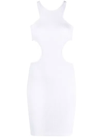 Reina Olga Ele Scrunch Dress In White
