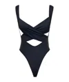 Reina Olga Exotica Cut-out Open Back Swimsuit In Black