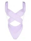 Reina Olga Light Purple Light Purple Exotica Wrap Bikini In Lilac