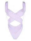 Reina Olga Light Purple Light Purple Exotica Wrap Bikini In Purple