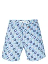 Reina Olga Floral-print Swim Shorts In Blau
