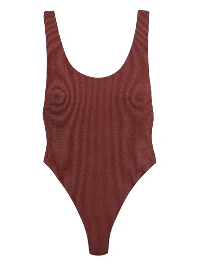 Reina Olga Funky Swimsuit In Brown