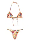 Reina Olga Geometric-print Bikini In Yellow