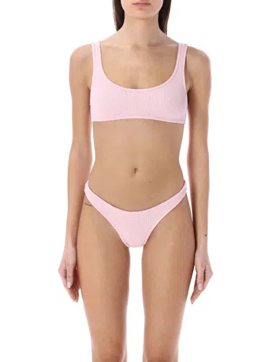 Reina Olga Ginny Fuller Chest Scrunch Bikini In Pink