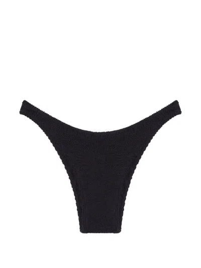 Reina Olga Ginny Textured Bikini Bottom In Black