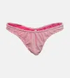 Reina Olga Guia Lurex Bikini Bottoms In Pink