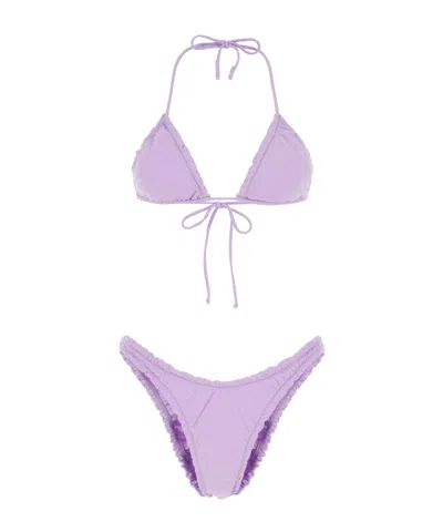 Reina Olga Lilac Stretch Nylon Bikini In Purple