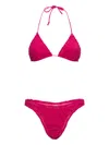 Reina Olga Guia Solid Terry Triangle Bikini In Pink