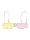 Reina Olga Adjustable Straps Color-block Tie-side Bikini In Paste L Yellow Pink