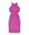 Reina Olga Knitted Hollow Dress In Purple
