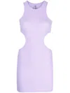 Reina Olga Sleeveless Minidress Featuring Cut-out Detailing In Light Purple