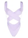 Reina Olga Light Purple Light Purple Exotica Wrap Bikini In Light Purple