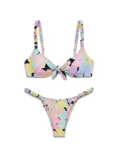 Reina Olga Luca Floral-print Bikini In Pink