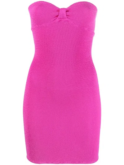 Reina Olga Master Tigress Strapless Mini Dress In Pink