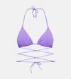 Reina Olga Miami Terry Triangle Bikini Top In Witch Terry