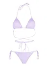 Reina Olga Light Purple Miami Triangle Bikini Set In Purple