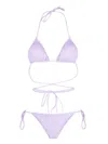 Reina Olga Light Purple Miami Triangle Bikini Set In Purple