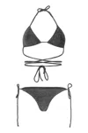 Shop Reina Olga Miami Triangle Bra Bikini In Silver