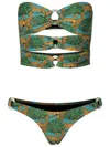 Reina Olga Multicolor Polyamide Bikini In Green
