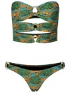 Reina Olga Multicolor Polyamide Bikini In Green