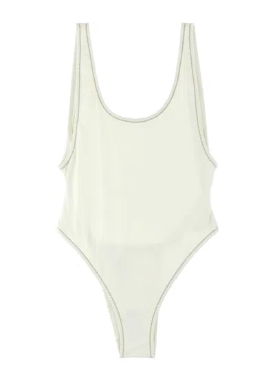 Reina Olga Pamela One-piece Swimsuit In White