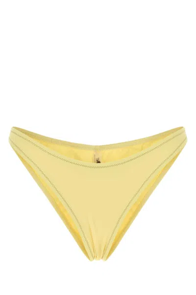 REINA OLGA PASTEL YELLOW STRETCH NYLON BRIGITTE BIKINI BOTTOM