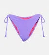 Reina Olga Penny Self-tie Bikini Bottoms In Witch Terry
