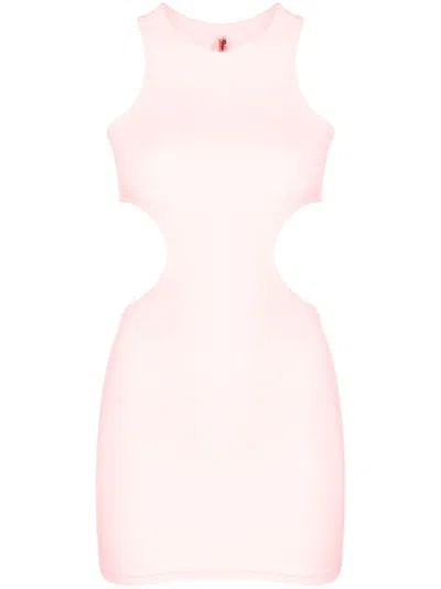 Reina Olga Sleeveless Minidress Featuring Cut-out Detailing In Pink