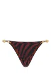 Reina Olga Pretend Stretch Nylon Splash Bikini Bottom In Multi