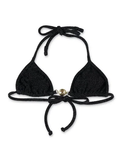 Reina Olga Splash Triangle Bikini Top In Black