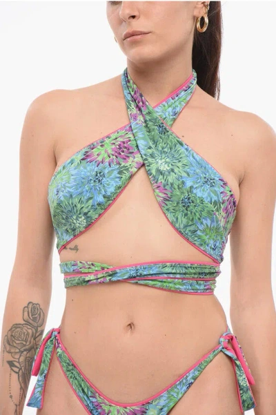 Reina Olga Reversible Bandeau Bikini Top With Criss Cross Design