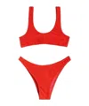 Reina Olga Round-neck Bikini Set In Red