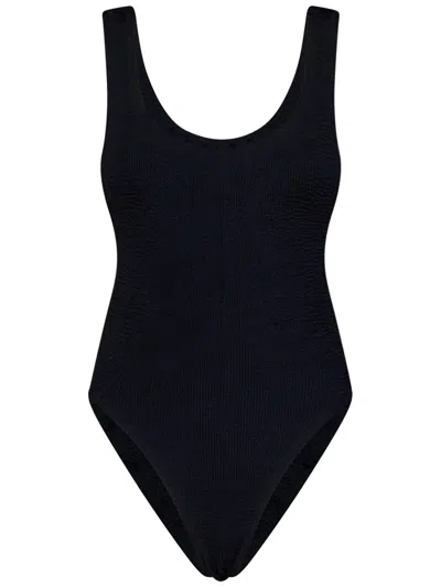 Reina Olga Ruby Scrunch Swimsuit In Black