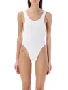 Reina Olga Ruby Scrunch Swimsuit In White